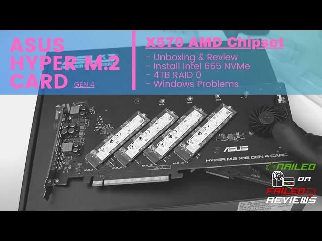 Asus Hyper M.2 x16 Gen 4 Card Review & Unboxing - Creating a Raid 0 Drive x570 AMD Chipset