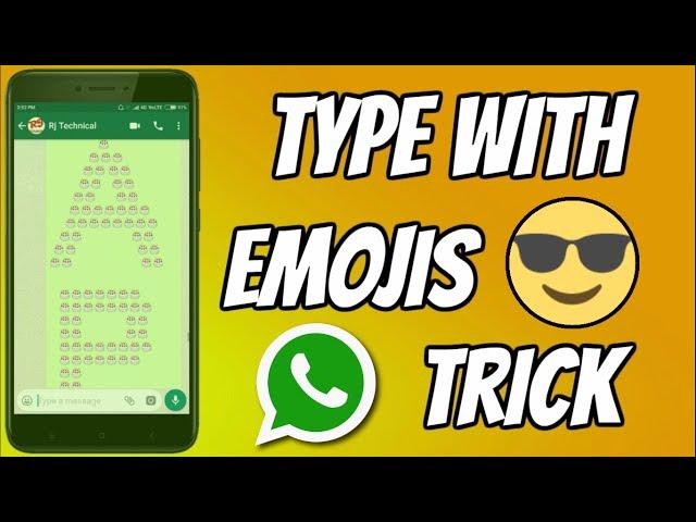 How to Send big letters with emoji on whatsapp.  2017 trick