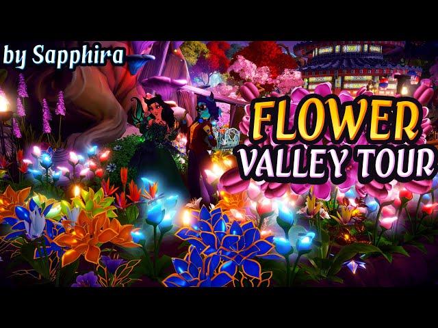 MINDBLOWING Flower Valley Tour in Disney Dreamlight Valley. You HAVE to See This Valley!