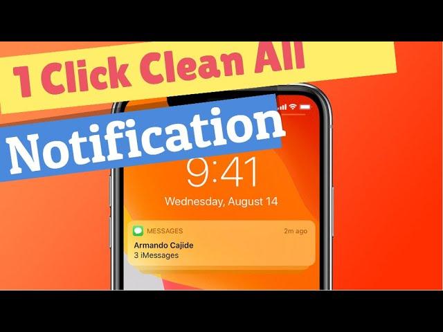 How to clear all notifications on iPhone ios 13  2020 | just 1 click