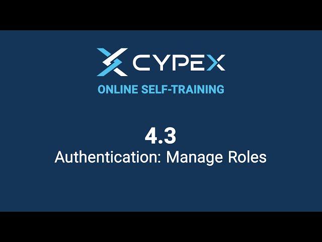 4.3 CYPEX Authentication Section - Manage Roles | CYBERTEC PostgreSQL Rapid App Dev