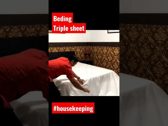 Beding triple sheet #housekeeping #makeuproom #hk #shorts