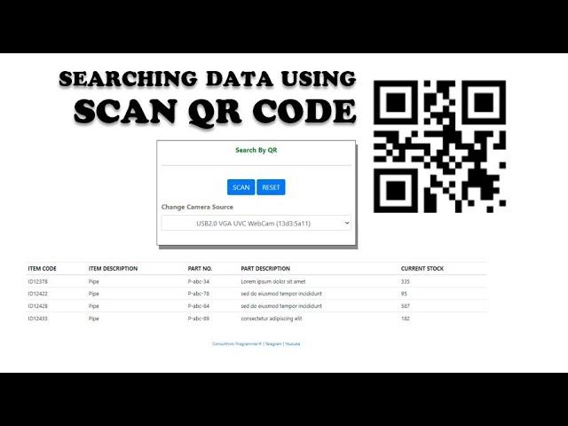Google Apps Script -  WebApp | Search Data Using Scan QR CODE | Database From Google Sheets