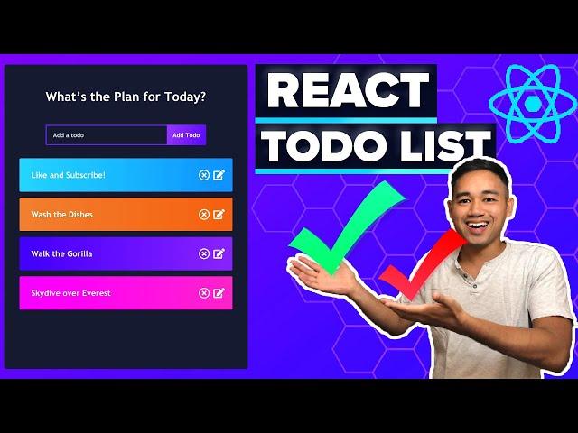 React Todo List App Tutorial - Beginner React JS Project Using Hooks