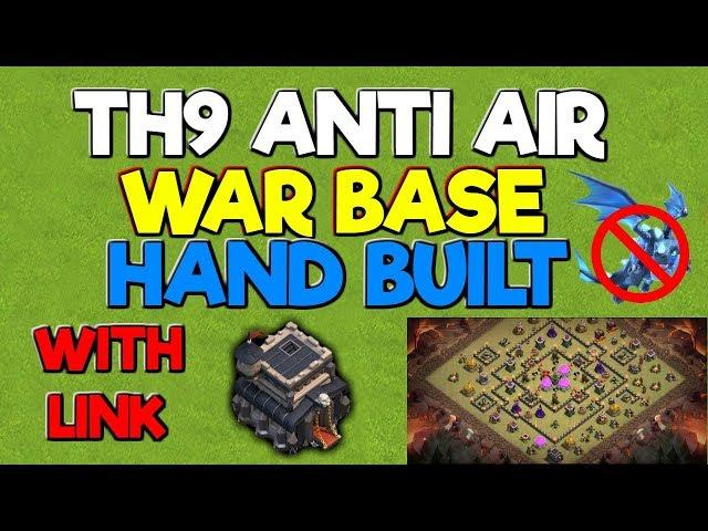 TH9 Hand Built Anti Air War Base With Link - Clash of Clans 2020