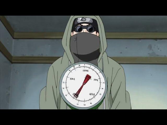 Shino climbs on the scale