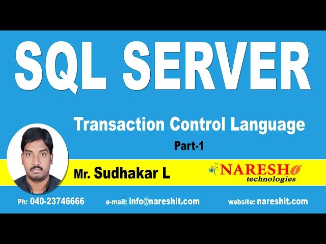 Transaction Control Language in SQL Server Part 1 | MSSQL Training