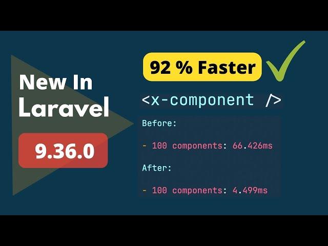 Blazing Fast Blade Components - 3 New Things Added - New In Laravel 9.36.0