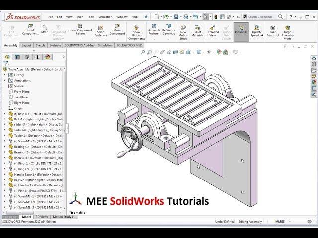 SolidWorks Advanced Assembly Tutorial for Mates and Animation