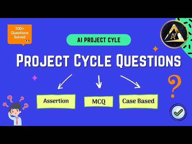 AI Project Cycle 100+ MCQs Class 10 Term 1 + Assertion - Reasoning and CBQs |  Aiforkids