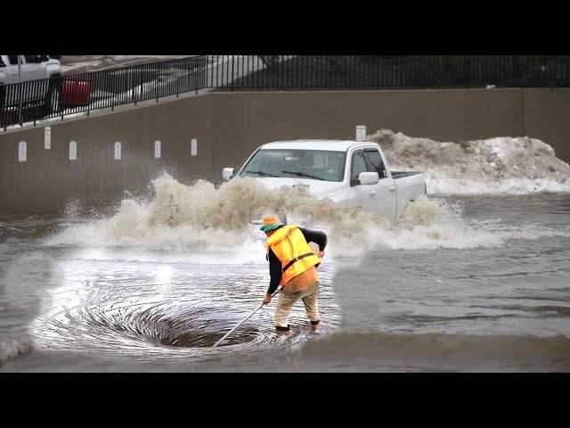 Unleashing the Whirlpool Warriors Epic Action of Drains Unclogging to Rescue Streets from Flooding!