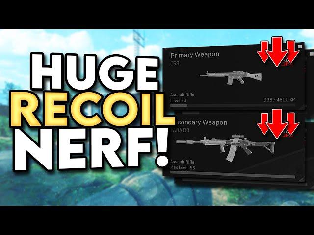 HUGE RECOIL NERF TO CW AR's (FARA 83, KRIG & C58 Recoil After Nerf) Patch Notes | Warzone Season 4