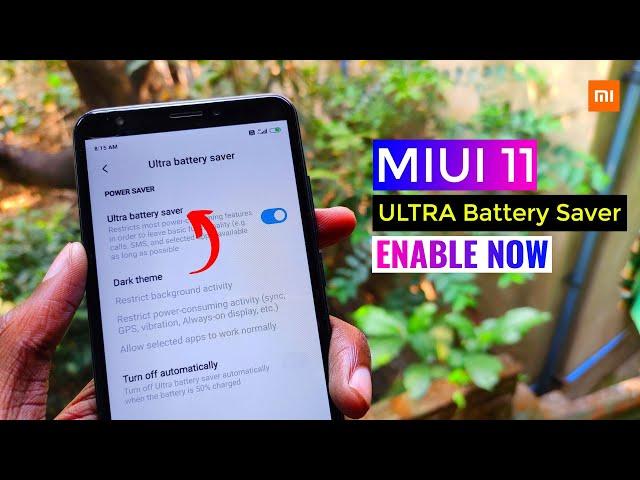 Enable Ultra Battery Saver in MIUI 11 Features | Ultra Battery Saver in MIUI 11 | MIUI 11 Features