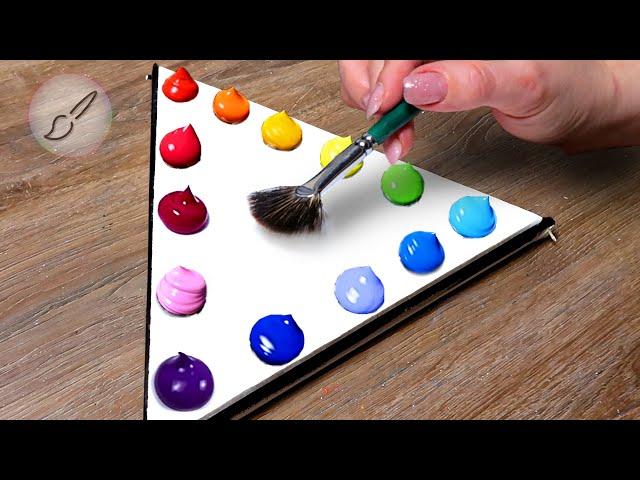 How to Paint Abstract Sparkle Triangle｜VERY INTERESTING to Watch!