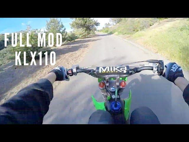 Full Mod KLX110 Build On Pitbike Track With Mike French & Kyle Katsandris