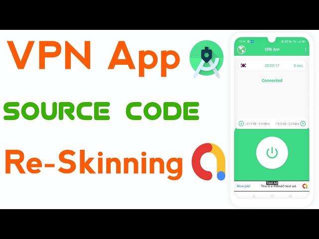 VPN App Source Code Android Studio Re-Skinning | Free VPN Servers for App | Android App Source Code