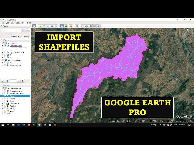 Import shapefile into Google Earth Pro