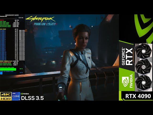 Cyberpunk 2077 Phantom Liberty Path Tracing DLSS 3.5 HDR 4K | RTX 4090 | i9 13900K