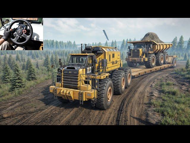 SnowRunner - Transporting Heavy Stone Loaded Truck With Z2 CAT 770Z | Logitech G29 Gameplay | #627