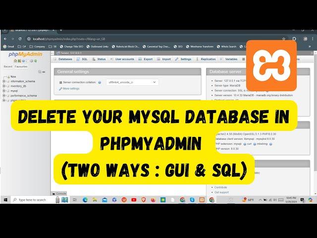 DELETE Your MySQL Database in phpMyAdmin (GUI & SQL Method)