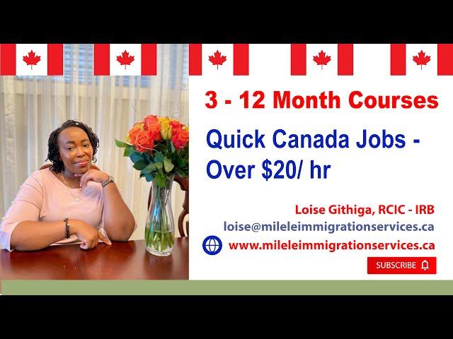 GOOD NEWS! 10 Short Courses For QUICK Jobs Paying over 20$ Per Hour In Canada.