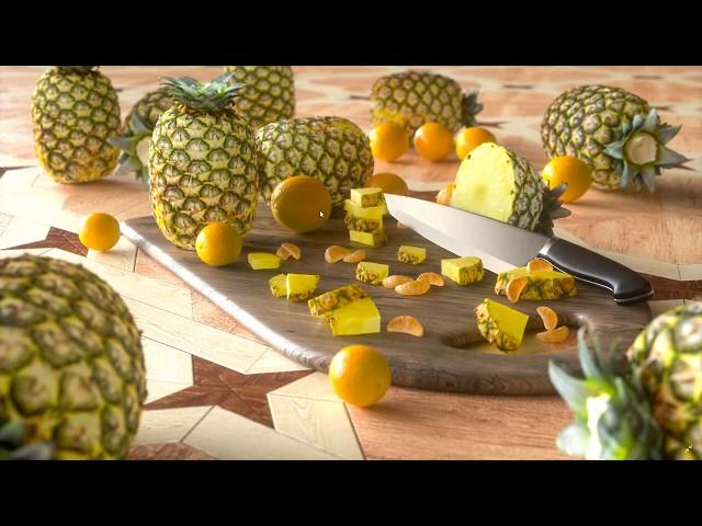 Fruit Cutting Board Render - Project Breakdown