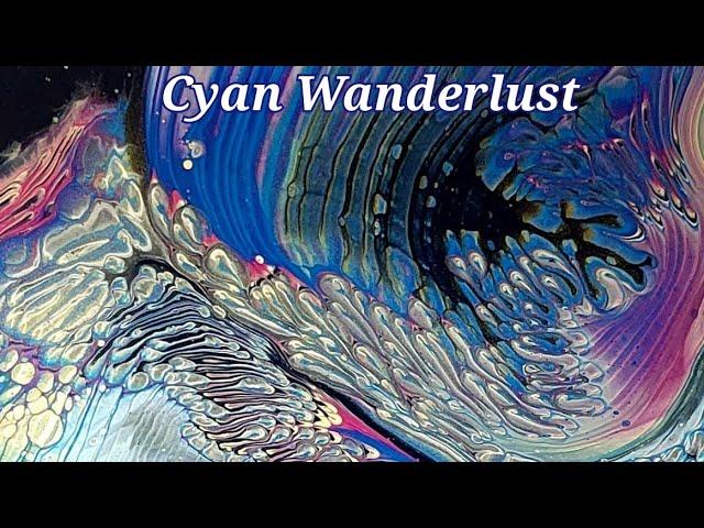 Cyan Wanderlust  Using Gorgeous Primary Colors in an Acrylic Wanderlust Pour!