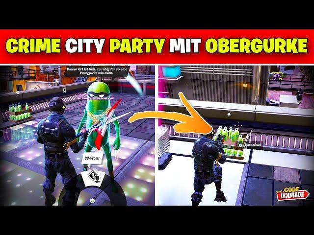  Fortnite STORY-AUFGABE: Crime City Party mit Obergurke – KOMPLETTLÖSUNG | Kapitel 6 Season 2