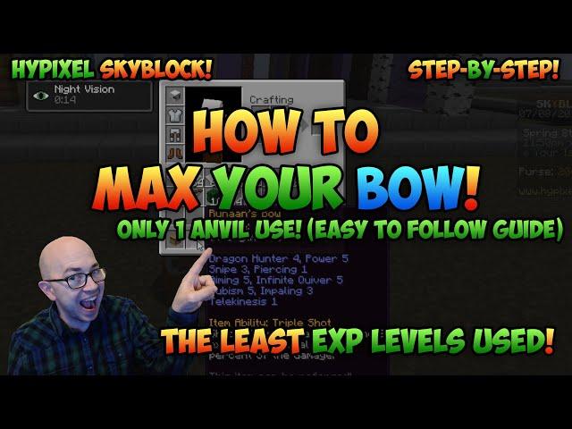 How to Perfectly Enchant Bow Using Least EXP - Hypixel Skyblock