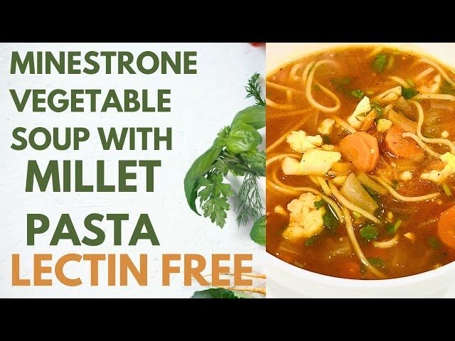 Minestrone Soup Pasta Soup (Lectin Free Dinner Recipe) Easy Quick Vegetable Soup Gluten Free Vegan