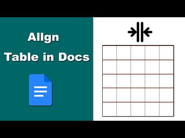 How to Center a Table on the Page in Google Docs