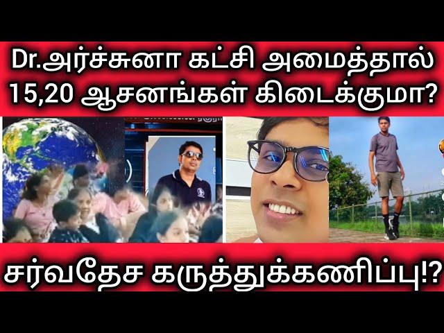 Dr.அர்ச்சனா கட்சி அமைத்தால்/15, 20 ஆசனங்கள்கிடைக்குமா?/சர்வதேச ஆரூடகம்/கலக்கத்தில் ஊழல்வாதிகள்/Tamil