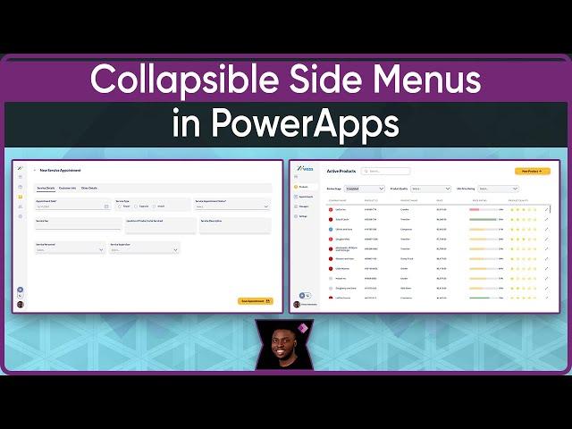 How to create a Modern COLLAPSIBLE Side Menu in PowerApps