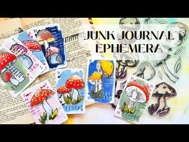 DIY Junk Journal Embellishments - Altered Playing Cards with a Vintage Style