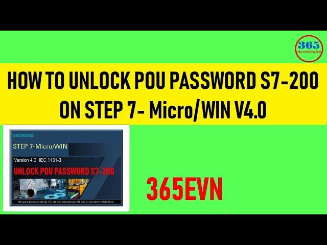 Unlock or Read pou password s7 200 plc on step7 - Automation tools