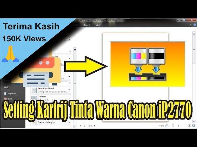 Cara Setting Kartrij Tinta Warna Printer Canon iP2770 • #SimpleNewsVideo