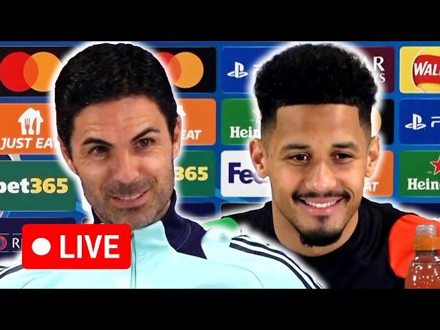  LIVE | Mikel Arteta and William Saliba pre-match press conference | Arsenal v PSV