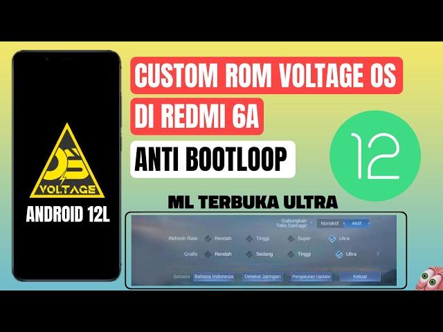 Custom Rom Redmi 6/6A Voltage Os Android 12L | Update os Redmi 6A ke Android 12