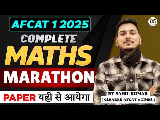 Complete Maths for AFCAT 1 2025 Exam - 10 Hour Maths Marathon Class | Defence Mania