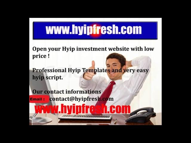 Open your own Hyip investment website with low price !