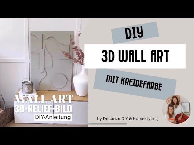 DIY 3D Wall Art Reliefbild