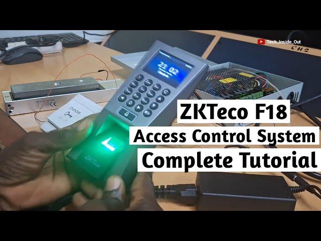 zkteco f18 access control system setup complete tutorial from biggening to end