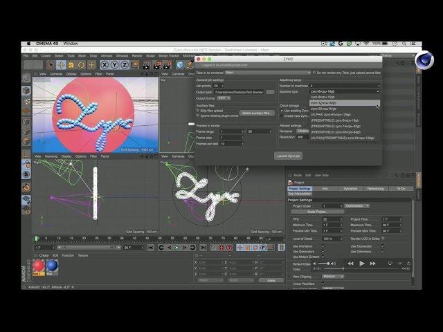 Preview of Google’s Zync Render Cloud Rendering for Cinema 4D / Todd Prives (Google)