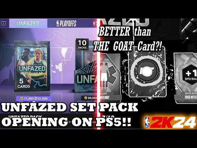 MORE UNFAZED PACK OPENING ON PS5! PULLED A CARD BETTER THAN THE GOAT CARD?!  - NBA 2K24 MYTEAM