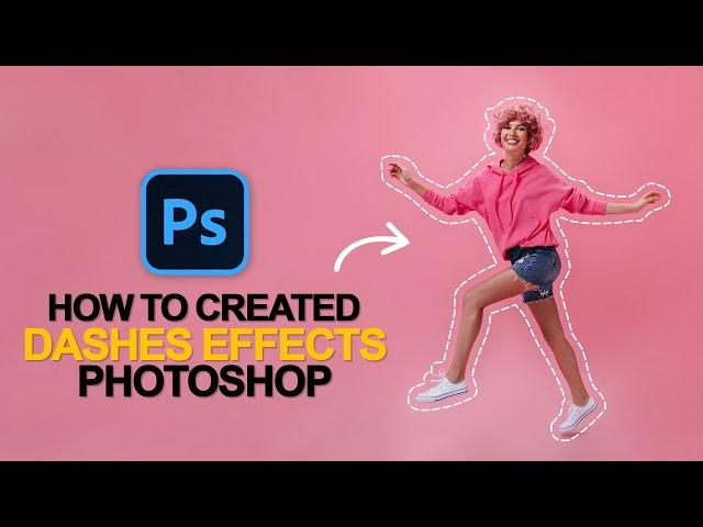 How to Create a Dashed or Dotted Outline Effect in Photoshop | Adobe Photoshop Tutorial