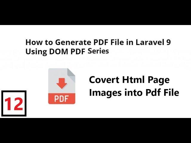 (12) Generate Pdf file which Contain Images | Generate pdf file using dompdf in Laravel