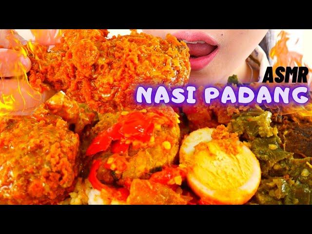 ASMR NASI PADANG KOMPLIT + AYAM SPICY GULAI MCD| ASMR INDONESIA