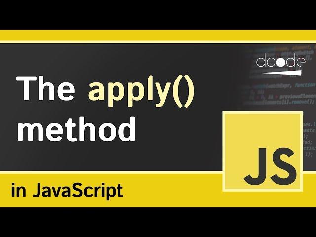 The 'apply' method in JavaScript | Function Apply Explained