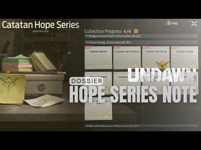 [100% Complete] Hope Series Note Dossier Location - Undawn