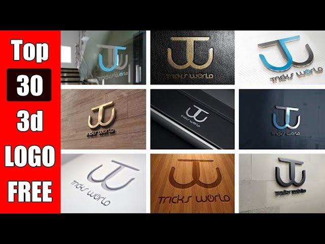 Top 30 Mockup Logo | 3D Mockup Logo Design in Photoshop | How to Design 3D Logo in CS6